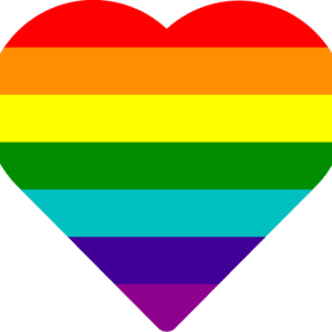 heart flag in lgbt community style